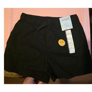 Cat Jack Black Pull On Shorts Kids Size L Easy On Elastic Waist